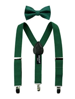 Boys' Suspenders and Polka Dot Bow Tie Set