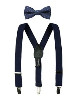 Boys' Suspenders and Polka Dot Bow Tie Set