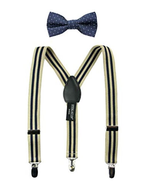 Spring Notion Boys' Suspenders and Polka Dot Bow Tie Set