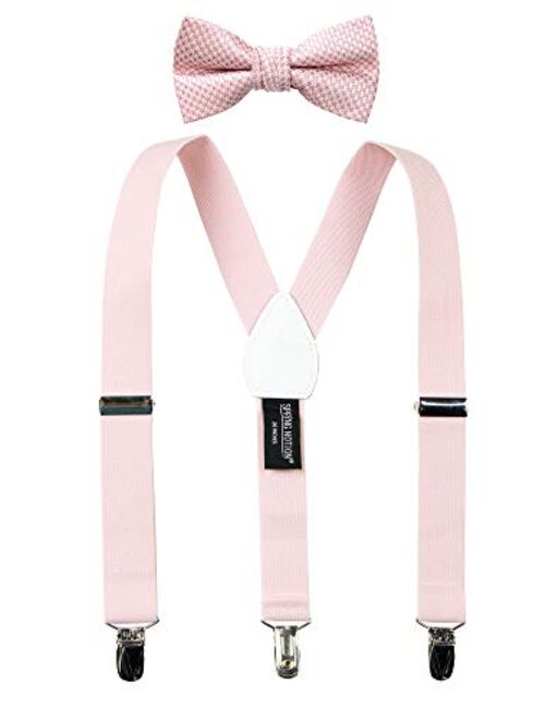 Spring Notion Boys' Suspenders and Rosé Bow Tie Set