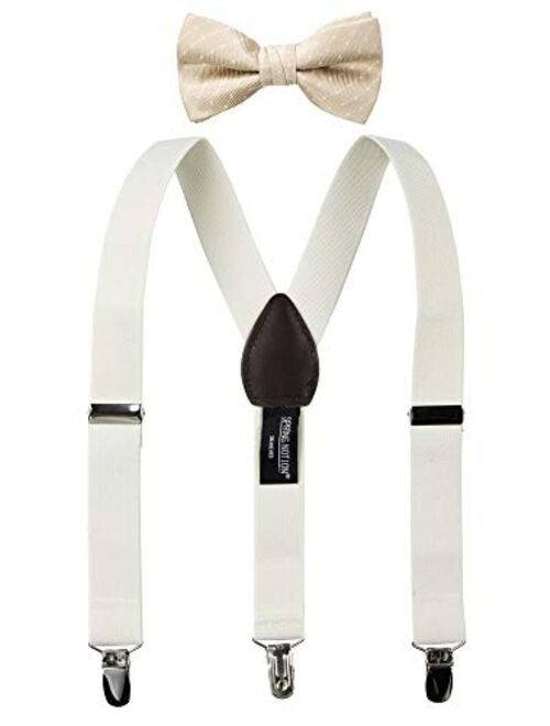 Spring Notion Boys' Suspenders and Rosé Bow Tie Set