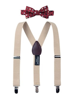 Boys' Woven Bow Tie and Suspender Set