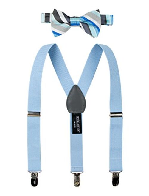 Spring Notion Boys' Woven Bow Tie and Suspender Set