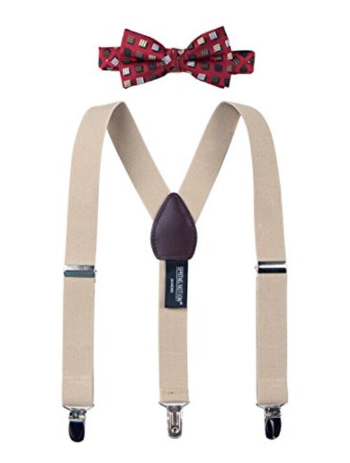 Spring Notion Boys' Woven Bow Tie and Suspender Set