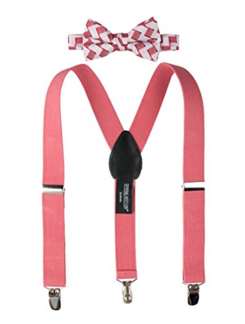 Spring Notion Boys' Woven Bow Tie and Suspender Set