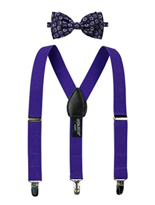 Spring Notion Boys' Woven Bow Tie and Suspender Set