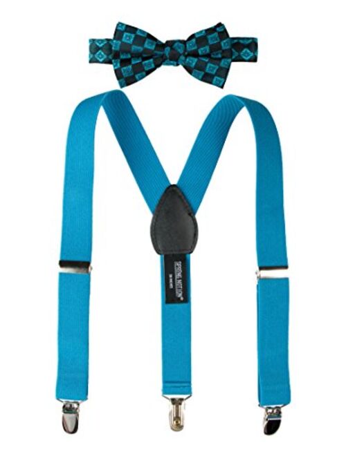 Spring Notion Boys' Woven Bow Tie and Suspender Set