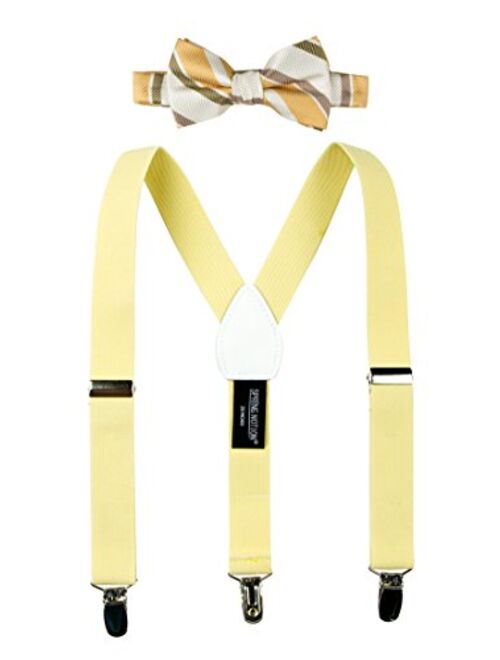 Spring Notion Boys' Woven Bow Tie and Suspender Set