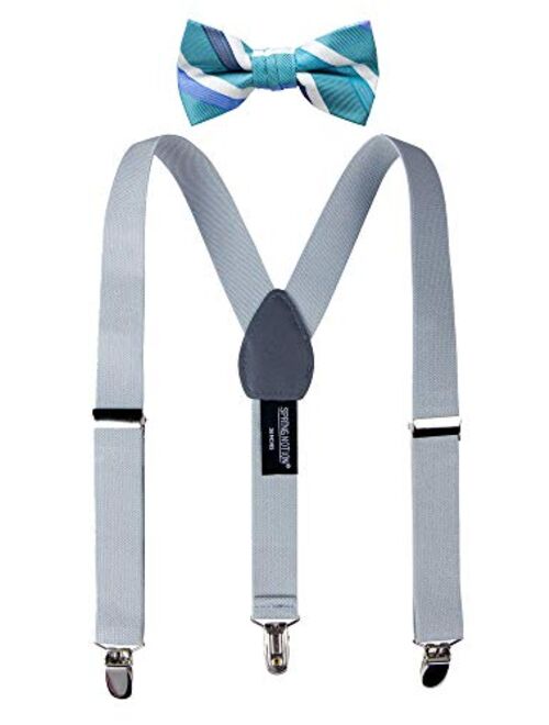 Spring Notion Boys' Suspenders and Blue Bow Tie Set 2