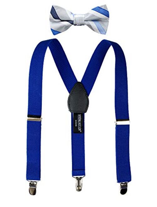 Spring Notion Boys' Suspenders and Blue Bow Tie Set 2