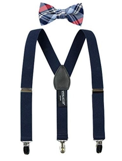 Boys' Suspenders and Blue Bow Tie Set 1