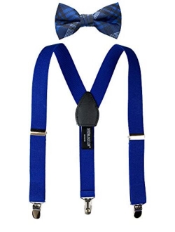 Boys' Suspenders and Blue Bow Tie Set 1