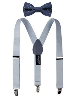 Boys' Suspenders and Blue Bow Tie Set 1