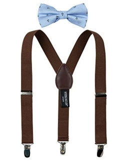 Boys' Suspenders and Blue Bow Tie Set 1