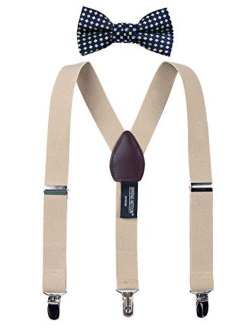 Boys' Suspenders and Blue Bow Tie Set 1