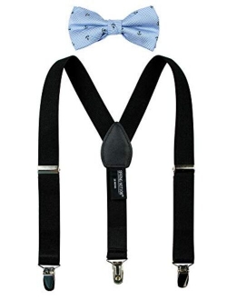 Boys' Suspenders and Blue Bow Tie Set 1