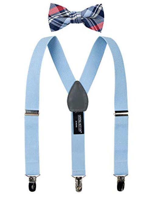 Spring Notion Boys' Suspenders and Blue Bow Tie Set 1