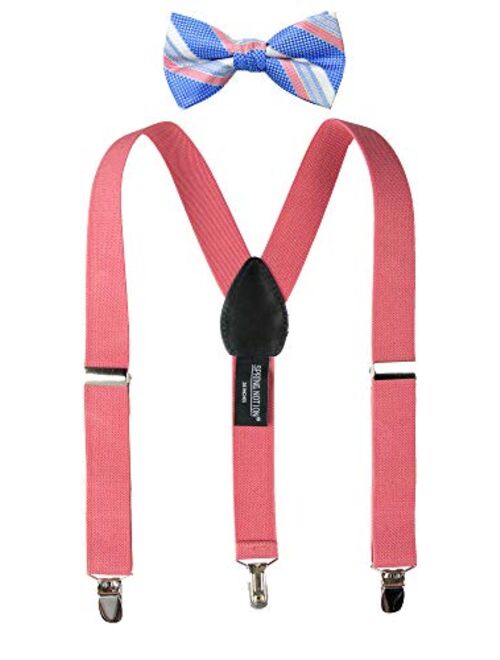 Spring Notion Boys' Suspenders and Blue Bow Tie Set 1