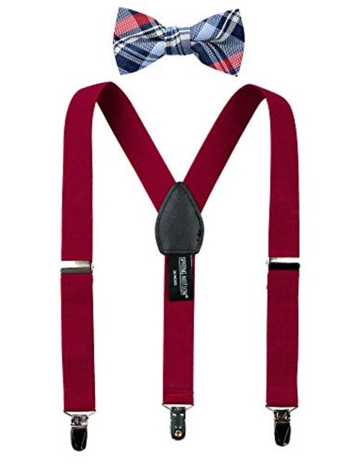 Spring Notion Boys' Suspenders and Blue Bow Tie Set 1