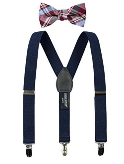 Boys' Suspenders and Red Bow Tie Set