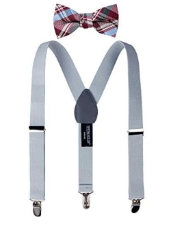 Boys' Suspenders and Red Bow Tie Set