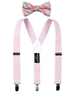 Boys' Suspenders and Red Bow Tie Set