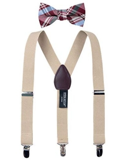 Boys' Suspenders and Red Bow Tie Set