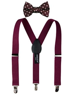 Boys' Suspenders and Red Bow Tie Set