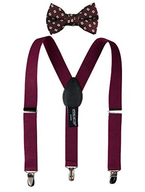 Spring Notion Boys' Suspenders and Red Bow Tie Set