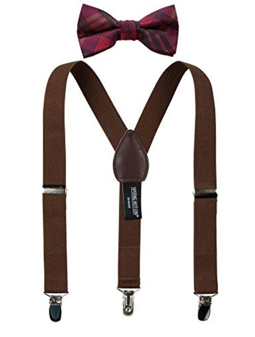 Spring Notion Boys' Suspenders and Red Bow Tie Set