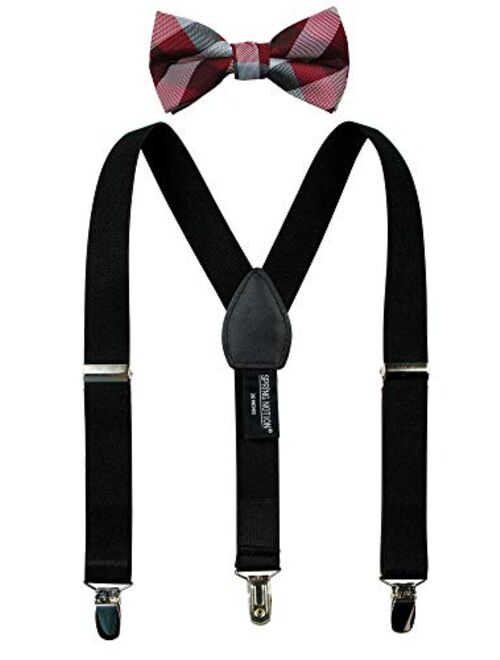 Spring Notion Boys' Suspenders and Red Bow Tie Set