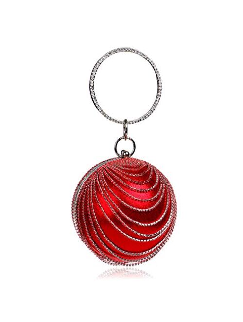 Round Clutch tassel Purse Women Crystal Evening Bag for Wedding Party Women's Ball BAG