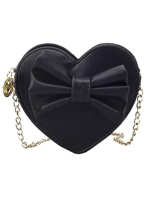 Rebecca Women Girls Heart Shape Handbag Evening Party Tote Purse