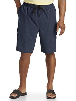 Harbor Bay by DXL Big and Tall 4-Way Stretch Solid Swim Trunks