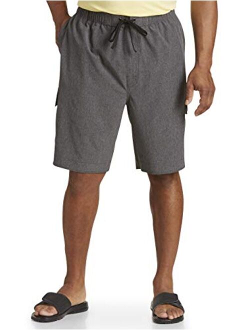 Harbor Bay by DXL Big and Tall 4-Way Stretch Solid Swim Trunks