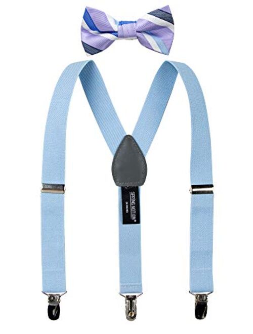 Spring Notion Boys' Suspenders and Purple Bow Tie Set