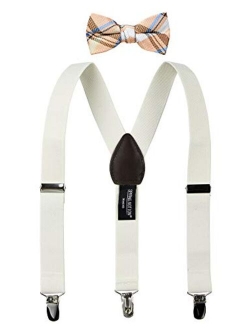 Boys' Suspenders and Orange Bow Tie Set