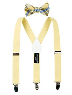 Boys' Suspenders and Orange Bow Tie Set