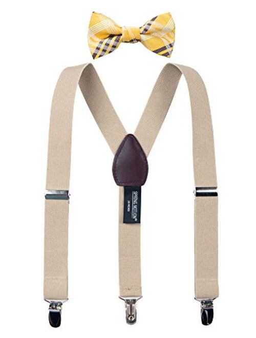 Spring Notion Boys' Suspenders and Orange Bow Tie Set