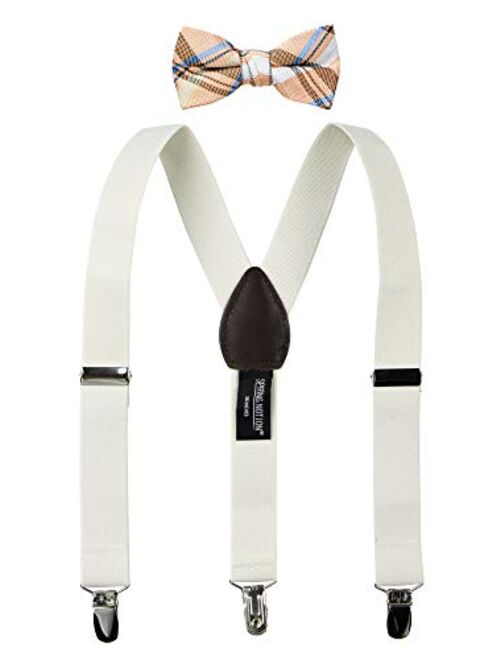 Spring Notion Boys' Suspenders and Orange Bow Tie Set