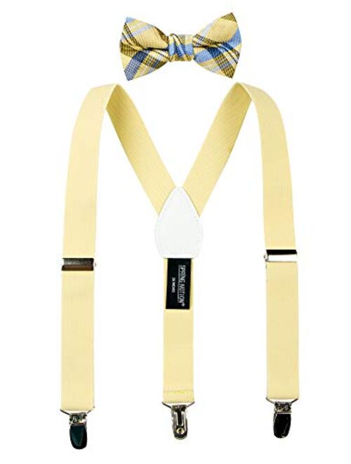 Spring Notion Boys' Suspenders and Orange Bow Tie Set