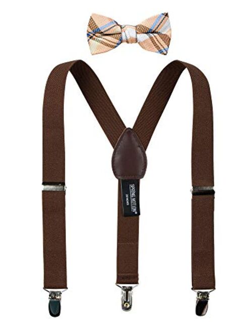 Spring Notion Boys' Suspenders and Orange Bow Tie Set