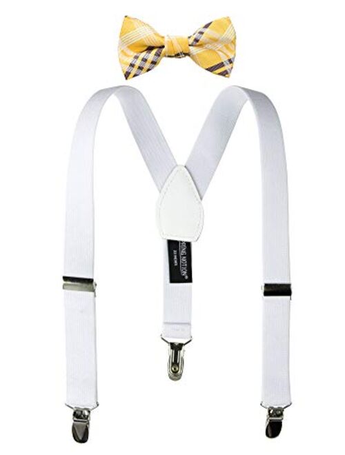 Spring Notion Boys' Suspenders and Orange Bow Tie Set