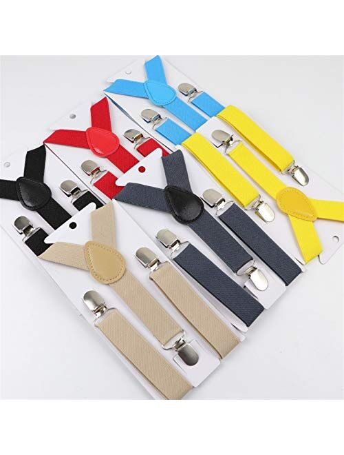 Strap Soild Color Children Belt Baby Boys Girls Suspenders Clip-on Y-Back Braces Elastic Kids Adjustable Casual (Color : 7)