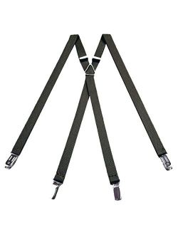 Charcoal Men's Skinny Solid Suspenders for pants trousers Made in the USA