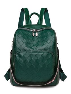 Green Woven Backpack