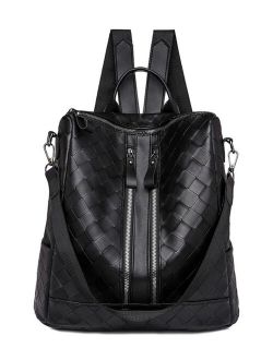 Black Woven Backpack