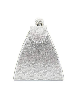 allx Full Rhinestone Fashion Evening Bag Triangle Women