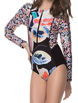 Printed Long Sleeves Girls Swimwear