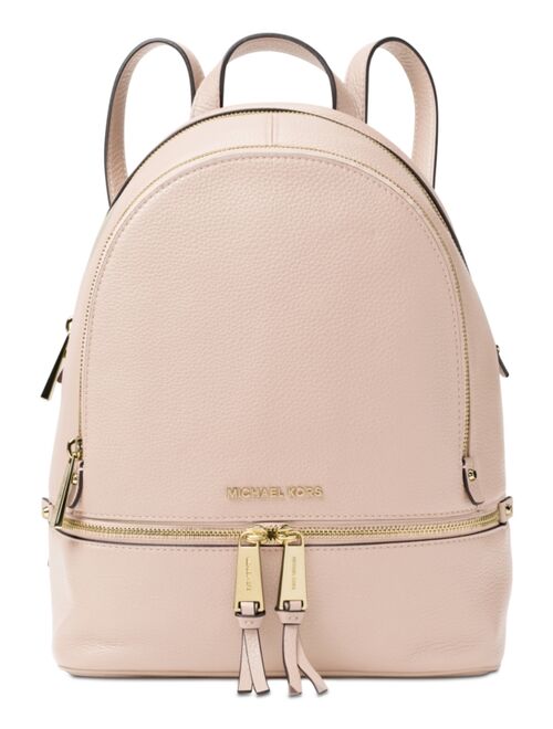 Michael Kors Rhea Zip Small Pebble Leather Backpack